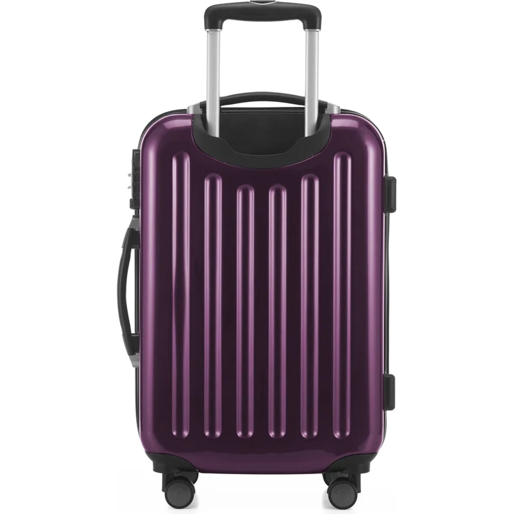 Hauptstadtkoffer Alex Handgepäck Hartschalenkoffer Kabinen Gepäck für jede Airline, 4 Rollen, Erweiterbar, 55 cm, 42 Liter Aubergine, TSA Zahlenschloss – Bild 3