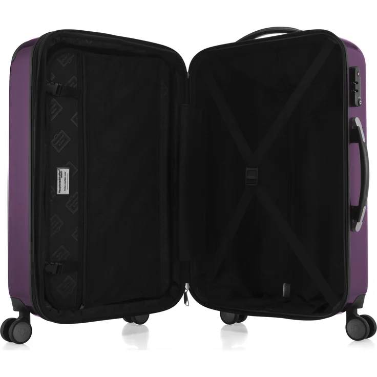 Hauptstadtkoffer Alex Handgepäck Hartschalenkoffer Kabinen Gepäck für jede Airline, 4 Rollen, Erweiterbar, 55 cm, 42 Liter Aubergine, TSA Zahlenschloss – Bild 4