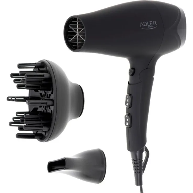 Adler AD 2267 Haartrockner, 2100 Watt, inkl. Diffusor-Aufsatz, schwarz