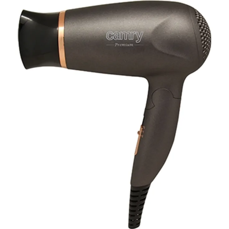 Camry CR 2261 Haartrockner 1200W, 2 Temperaturstufen, Ionen-Technologie, Aufhängeöse, grau, gold