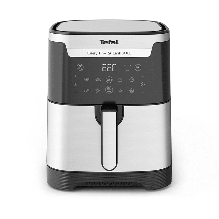Tefal EY801D Easy Fry & Grill XXL Flexcook Heißluftfritteuse, ohne Fett, 1700 Watt, 6,5 Liter, Thermostat, Touch, 60 Minuten Timer, Abschaltautomatik, Edelstahl-Schwarz – Bild 3