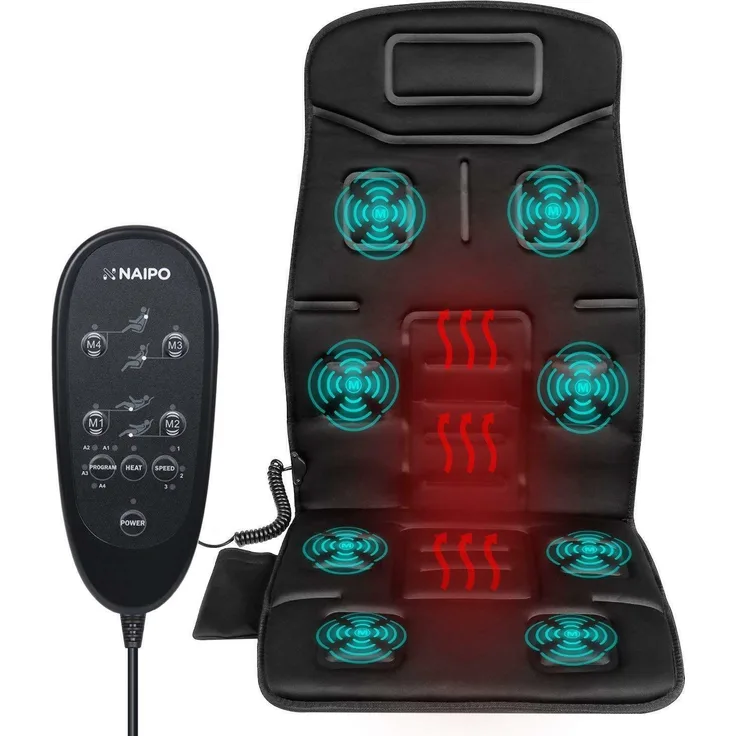NAIPO Massagesitzauflage Rücken Massagegerät Massagesitzauflagen Vibrations Mass