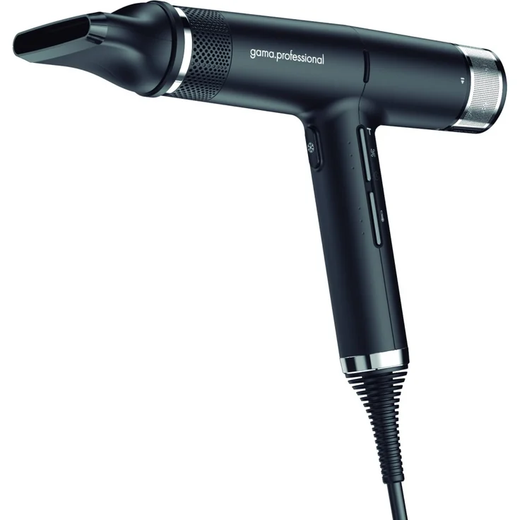 Ga.ma iQ Professional Haartrockner, 2000 Watt, 3 Temperaturstufen, 2 Gebläsestufen, Diffusor, Frisierdüse, Stylingdüse, LED-Anzeige, Sicherheitsfilter, schwarz – Bild 1