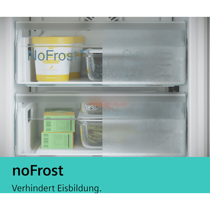 Siemens iQ300 KG49NXIBF Kühl-Gefrierkombination, freistehend, inox, NoFrost, Antifingerprint, Breite 70 cm, Energieklasse B – Bild 3