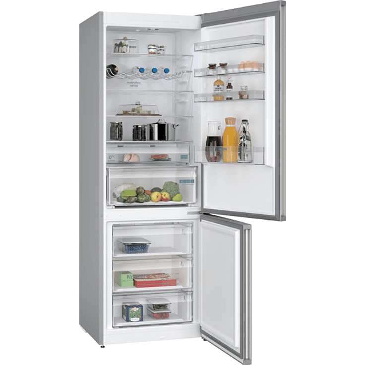 Siemens iQ300 KG49NXIBF Kühl-Gefrierkombination, freistehend, inox, NoFrost, Antifingerprint, Breite 70 cm, Energieklasse B – Bild 2