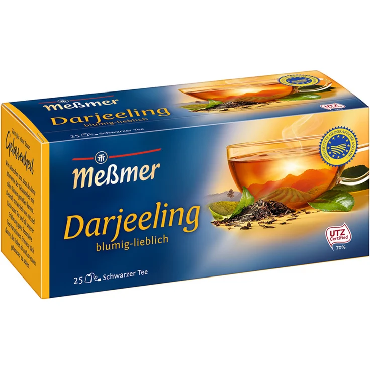Meßmer Schwarzer Tee Darjeeling im Beutel fein lieblich 43g – Bild 1