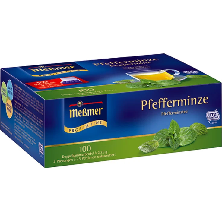 Meßmer Profiline Pfefferminztee Kräutertee 100 Aufgussbeutel