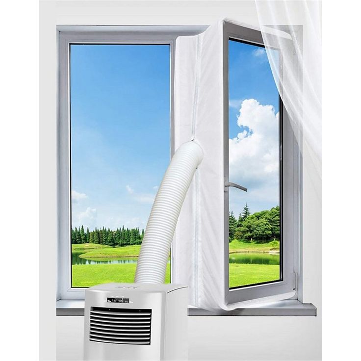 TPFLiving Fenster-Set Erweiterung, Fensterkit - Fenster Abdichtung Klimagerät, Zubehör für Mobile Klimageräte und Trockner, Hot Air Stop verhindert das Eindringen von Außenhitze, 3 Meter