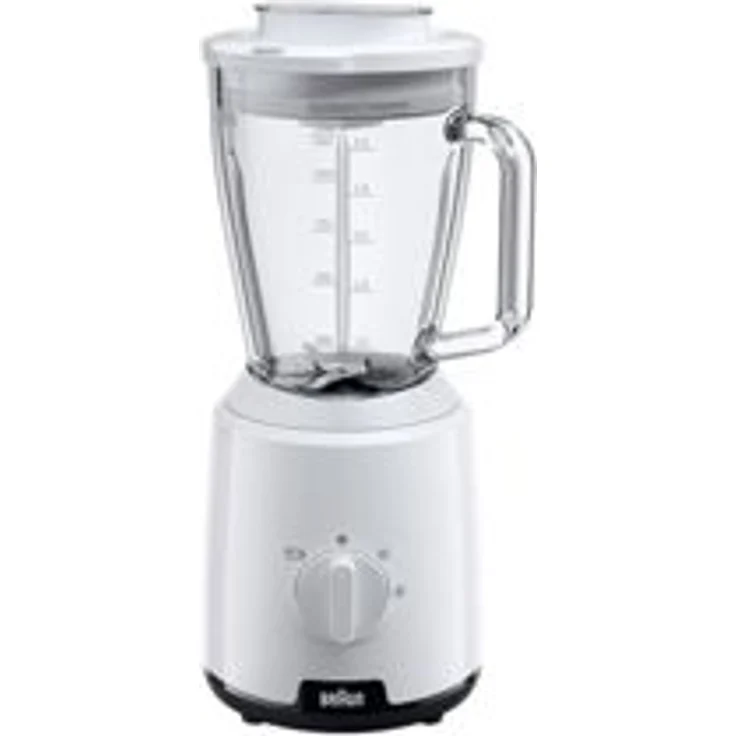 Braun JB 1050 WH Standmixer, 600 Watt, 1,25 Liter, Puls-Funktion, Eis-Crusher, 2 Geschwindigkeiten, weiß – Bild 1