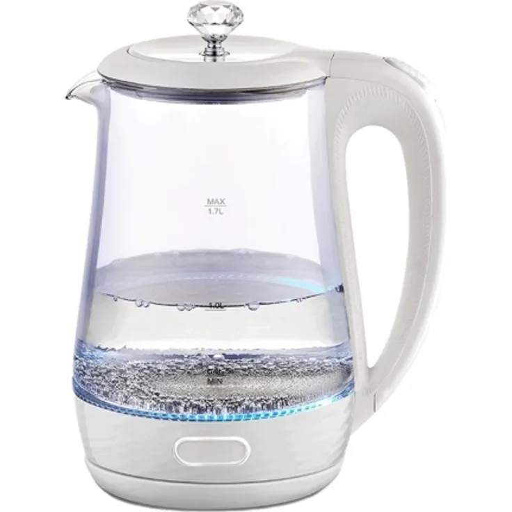 Maestro MR-052 Wasserkocher, 2200 Watt, 1,7 Liter, Kunststoff, Glas, weiß
