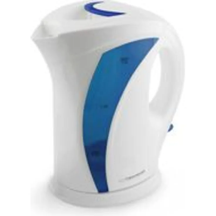 Esperanza EKK018B Wasserkocher, 2200 Watt, 1,7 L, Abschaltautomatik, Kunststoff, weiß, blau