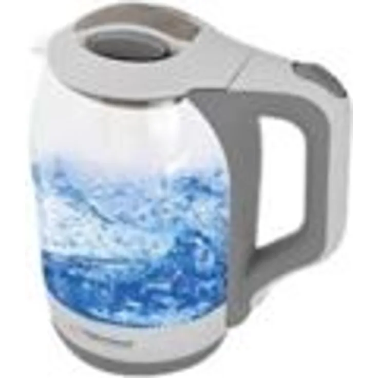 Esperanza EKK025W Glas-Wasserkocher 1,7 L ,1500 W, Abschaltautomatik, Trockengehschutz, Überhitzungsschutz, Wasserstandsanzeige, weiß, grau