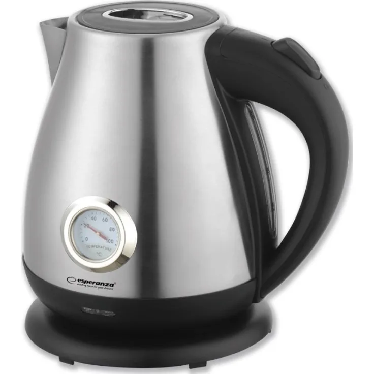 Esperanza EKK029 Wasserkocher, mit Temperaturanzeige, 1,7 L, 2200 W, Inox