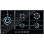 Klarstein Ignito Chef Gaskochfeld, Einbaugerät, Drehregler, Breite 90 cm, 5 Zonen, schwarz - Preisvergleich