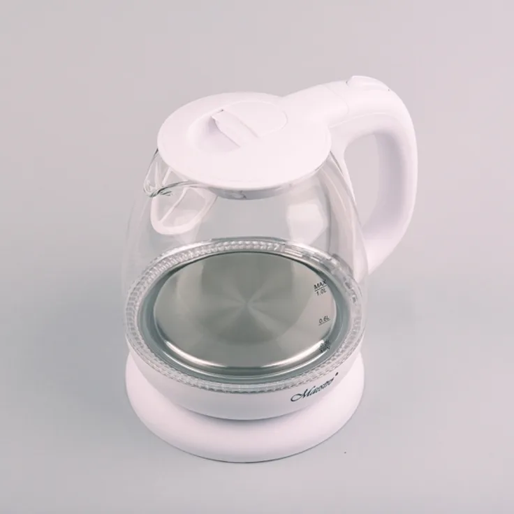 Maestro MR-055 Wasserkocher, 1 l, 1100 W, Wasserstandsanzeige, Überhitzungsschutz, Glas, weiß