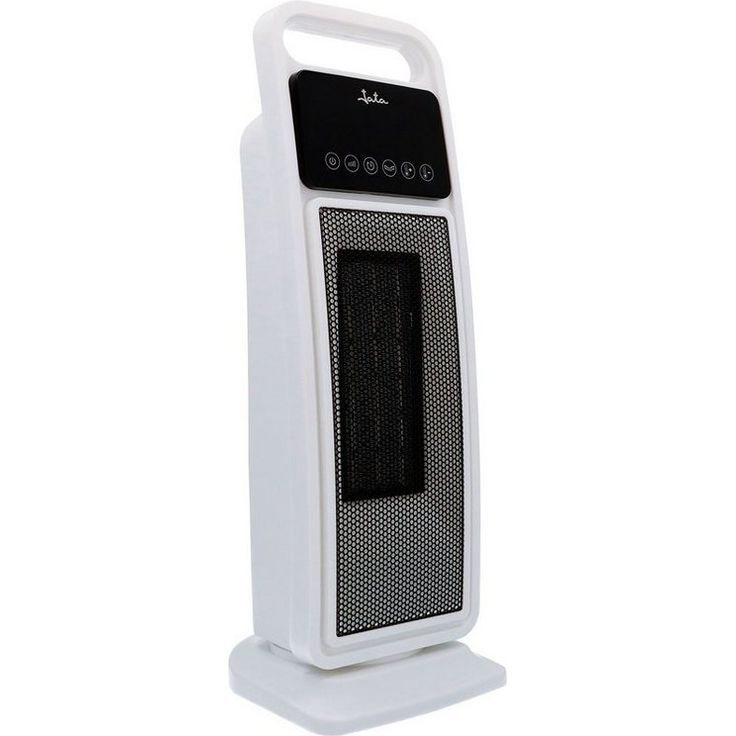Jata Heizlüfter Keramikheizlüfter JCTC2102, Keramik, 2000 W, einstellbarer Temperatur-Thermostat, Touchpanel, LED Anzeige, Fernbedienung, 2 Heizstufen 1400W - 2000W, Oszilationsfunktion, Turmheizlüfter mit Ventilatorfunktion, 51 cm Höhe, Heizlüfter