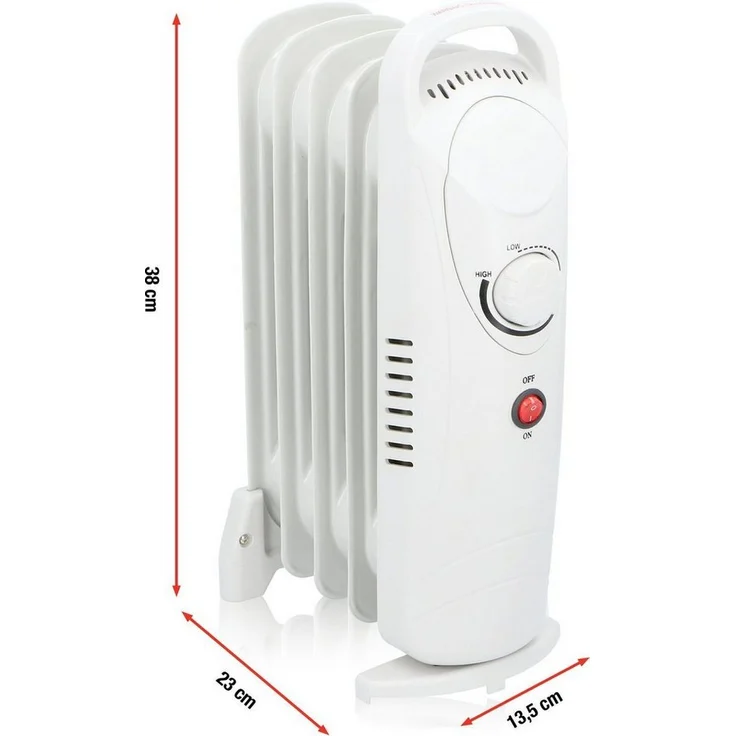 Alpina Ölradiator Alpina Elektroheizung 650W Ölradiator Heizung weiß 5 Rippen, Radiator – Bild 2