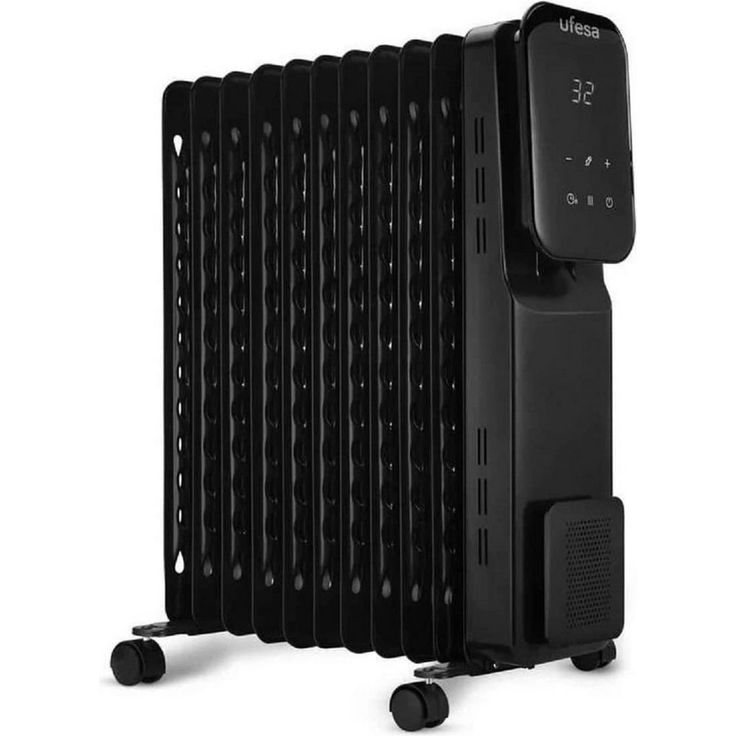 JUNG Ölradiator UFESA RD1500 - elektrische Heizung mit Thermostat - mobile Elektroheizung 1500W, 7 Heiz-Lamellen, Energiesparend, Ölradiator für Räume bis 20qm², Überhitzungsschutz, leichtes Gewicht, mobiles Heizgerät, Kabelaufwicklung, mobil dank 4 Leicht