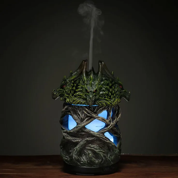 Dark Legends Feuer-Erde-Drache Gedrehter Baum USB Aroma Diffuser Luftbefeuchter