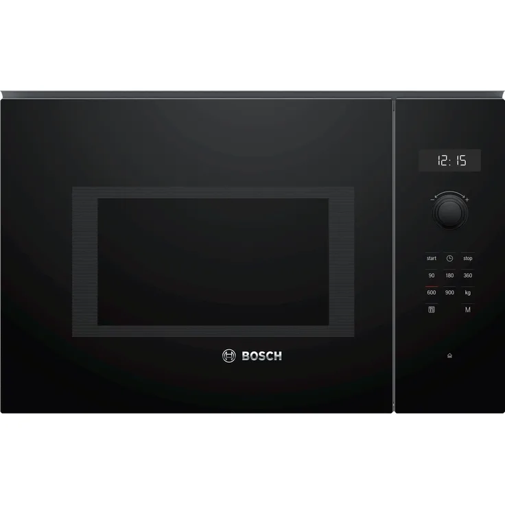 Bosch BFL554MB0 Mikrowelle, Einbaugerät, 25 Liter Garraum, 900 Watt, Memoryfunktion, Gewichtsautomatik, 7 Automatik-Programme, schwarz