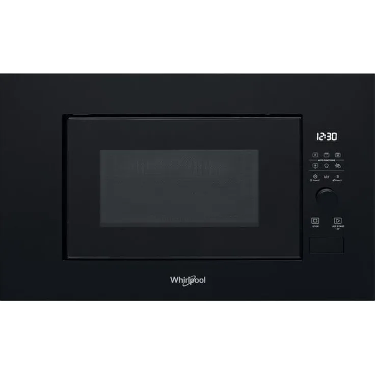 Whirlpool WMF200G NB Mikrowelle mit Grill, Einbaugerät, 20 L Garraum, 800 W, Drehregler, Taste, schwarz