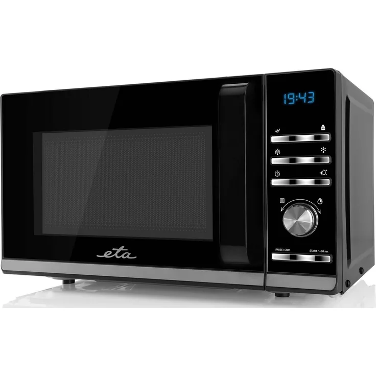 ETA ETA121090010 Galateo Mikrowelle, Standgerät, 700 Watt, 20 Liter Garraum, Auftauen, schwarz