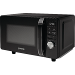Gorenje MO 20 S 4 BC Mikrowelle, Standgerät, 20 Liter Garraum, Drehregler, Tasten LED-Display, schwarz