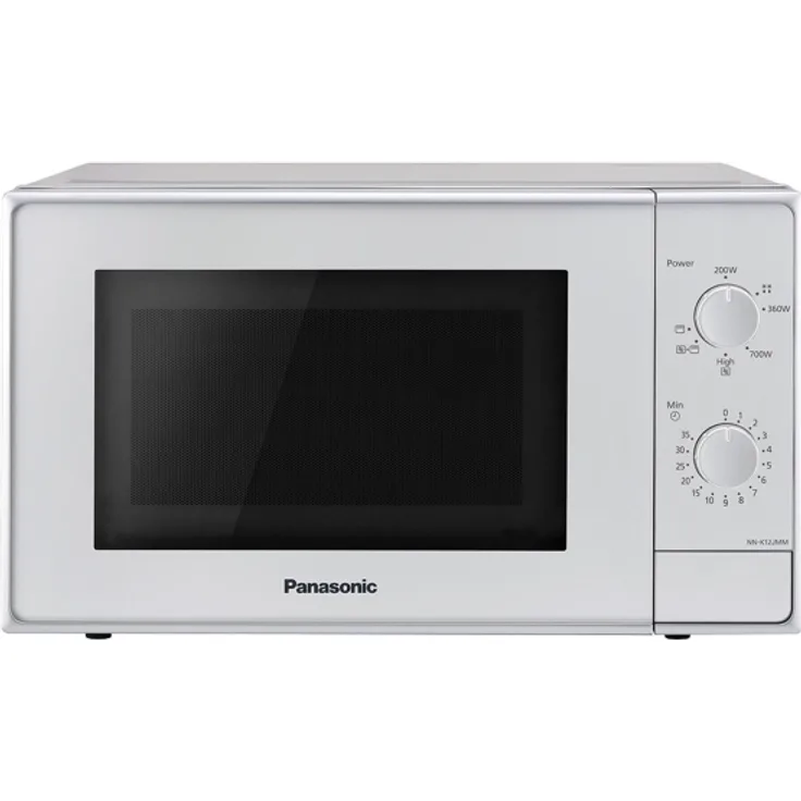 Panasonic NN-K12JMMEPG Mikrowelle mit Grill, Standgerät, 20 Liter Garraum, Drehregler, silber