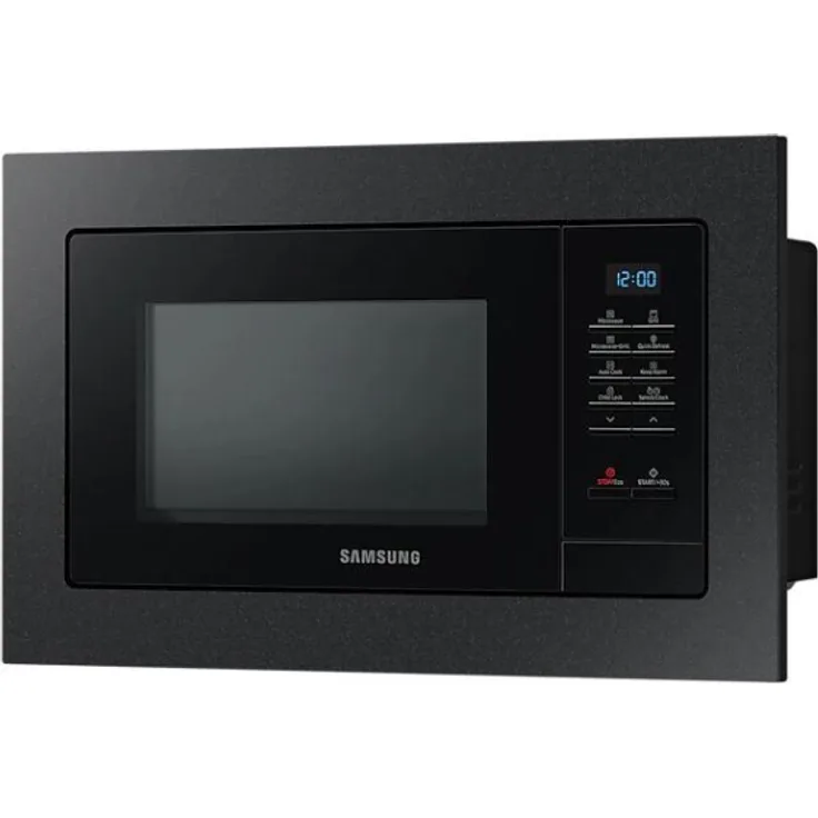 Samsung MG23A7013CB/BA Mikrowelle mit Grill, Einbaugerät, 23 Liter Garraum, 800 Watt, LED-Display, schwarz