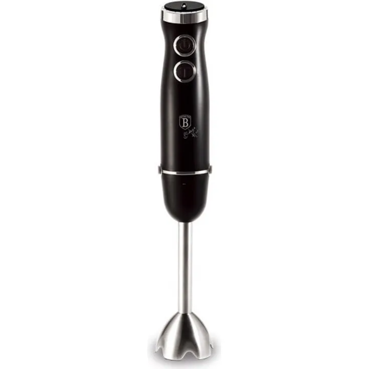 BerlingerHaus Royal BH-9043 Stabmixer, 500 Watt, 2 Geschwindigkeiten, Stabmixerfuß abnehmbar, Kunststoff, schwarz