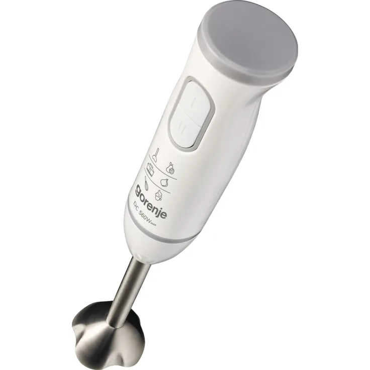 Gorenje HBC564QW Pürierstab, Stabmixer, 500 Watt, 0,5 Liter, Pulsfunktion, inkl. Schneebesen, Mixbehälter, Zerkleinerer, weiß