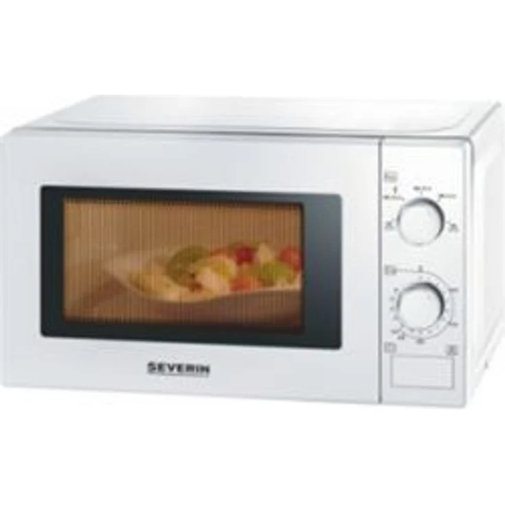 Severin MW 7770 Mikrowelle, Standgerät, 20 Liter Garraum, 700W, inkl. Drehteller, Drehregler, weiß – Bild 1