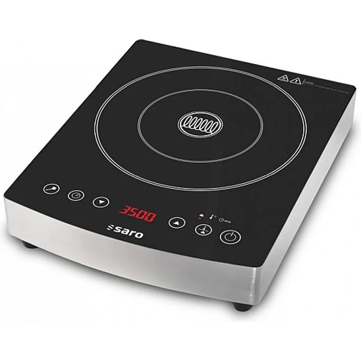 Saro JOSEPHINE Induktionskochplatte, Betriebsart elektrisch, 1 Zone, Breite 33,8 cm, 17 Heizstufen, Überhitzungsschutz, edelstahl