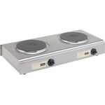 Neumärker 220-220 16-00111 Kochplatte, Betriebsart elektrisch, 2 Zonen, Breite 72 cm, Kontrollleuchten, höhenverstellbare Füße, edelstahl