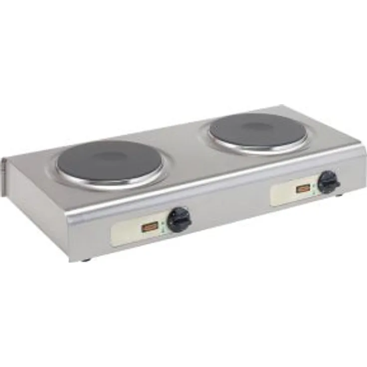 Neumärker 220-220 16-00111 Kochplatte, Betriebsart elektrisch, 2 Zonen, Breite 72 cm, Kontrollleuchten, höhenverstellbare Füße, edelstahl
