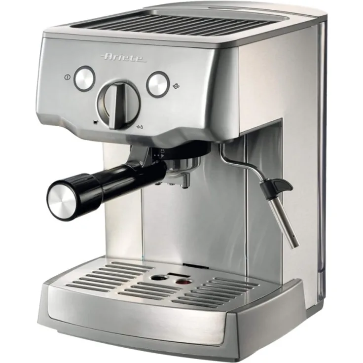 Ariete 1324-10 Espressomaschine 1,5 l Kaffeepad Gemahlener Kaffee 1000 W Schwarz Edelstahl