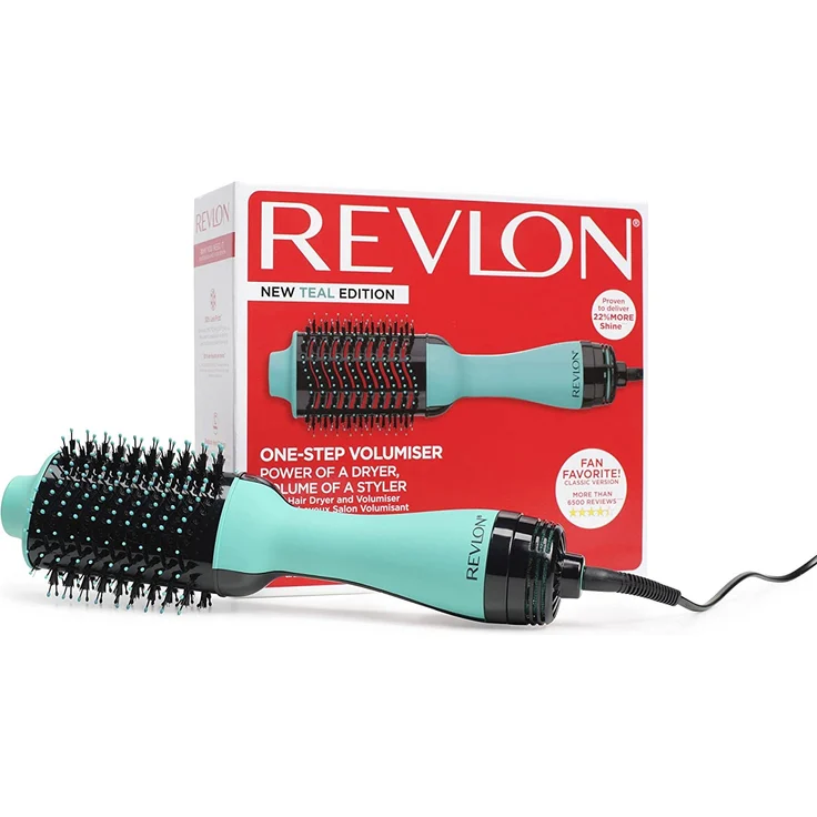 Revlon RVDR5222TE Salon One-Step Aquamarin Warmluftbürste, 1160 Watt, Kaltstufe, Ionen-Technologie, türkis – Bild 2