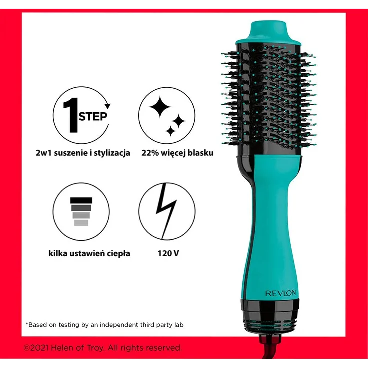 Revlon RVDR5222TE Salon One-Step Aquamarin Warmluftbürste, 1160 Watt, Kaltstufe, Ionen-Technologie, türkis – Bild 6