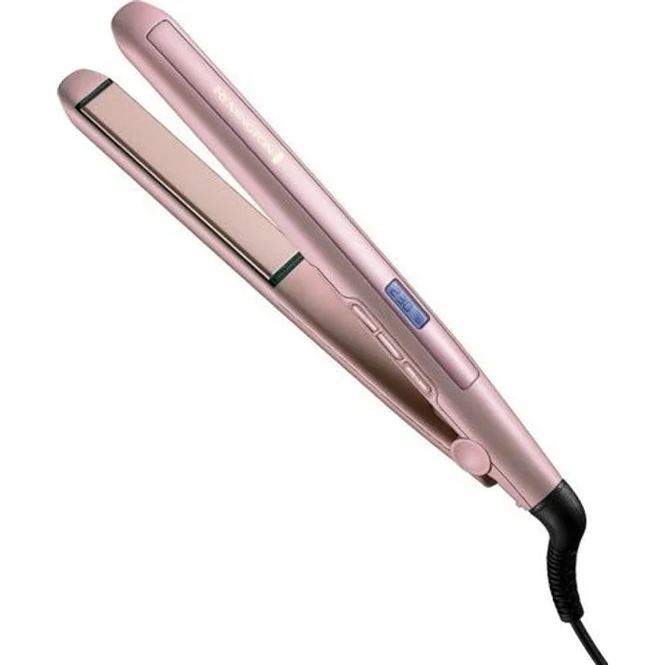Remington S5901 Coconut Glätteisen, Keramikbeschichtung, Abschaltautomatik, Verriegelungsfunktion, 9 Temperaturstufen, inkl. Aufbewahrungstasche, rosa
