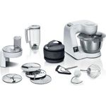 Bosch MUM5X220 Küchenmaschine, 1000 Watt, 3,9 Liter, integrierte Waage, 7 Geschwindigkeiten, Kunststoff, 3D PlanetaryMixing, EasyArmLift, weiß - Preisvergleich