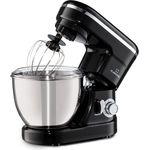 Klarstein Bella Mini Rührmaschine, 1200 W, 6 Geschwindigkeitsstufen, 4 Liter Edelstahl, Pulsfunktion, schwarz