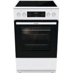 Gorenje GECS5C60WPA Standherd, inklusive Glaskeramikkochfeld, Standgerät, Energieeffizienzklasse A, Volumen 70 l, Breite 50 cm, groß (ab 65 l), Selbstreinigung Katalyse, 4 Zonen, weiß