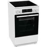 Gorenje GEC5C41WG Standherd, inklusive Glaskeramikkochfeld, Standgerät, Energieeffizienzklasse A, Volumen 70 l, Breite 50 cm, groß (ab 65 l), 4 Zonen, weiß