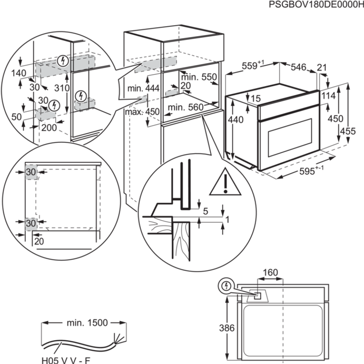 AEG KMK565060M Backofen mit Mikrowelle, Einbaugerät, Breite 60 cm, Leicht-Reinigungs Email, edelstahl – Bild 3