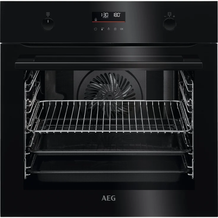 AEG BPE535060B Einbauherd, Einbaugerät, Energieeffizienzklasse A+, Volumen 71 l, Breite 59,5 cm, groß (ab 65 l), Selbstreinigung Pyrolyse, schwarz – Bild 1