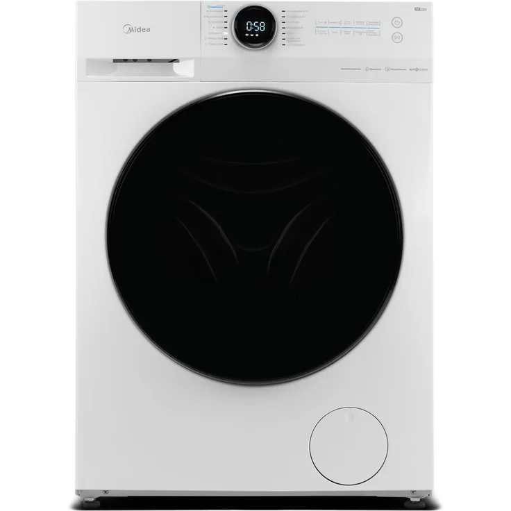 Midea MF200W80WB-14AS, Frontlader-Waschmaschine, A, Fassungsvermögen 8 kg, Standgerät, Breite 60 cm