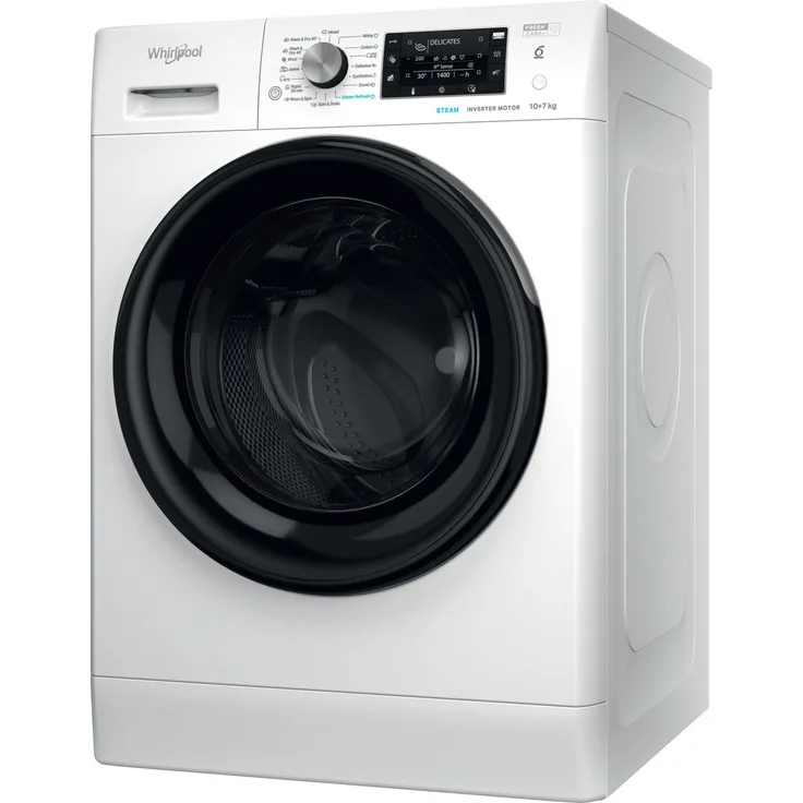 Whirlpool FFWDD 1076258 BV EU, Waschtrockner, Energieeffizienzklasse E, Standgerät, Breite 60 cm, Geräuschemissionsklasse C