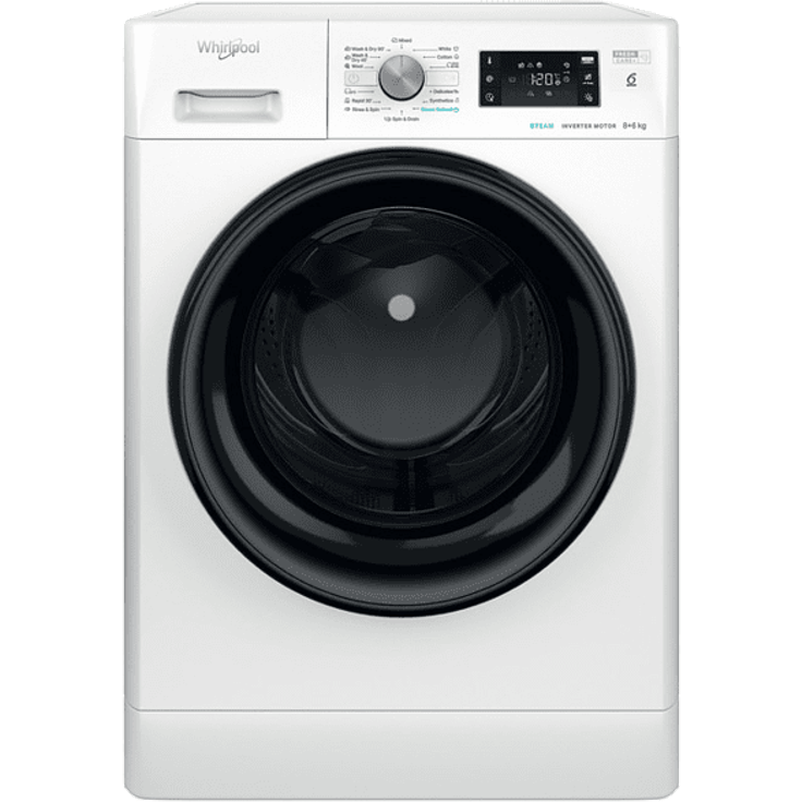 Whirlpool FFWDB 864349 BV EE, Waschtrockner, Energieeffizienzklasse D, Standgerät, Breite 60 cm, Geräuschemissionsklasse B