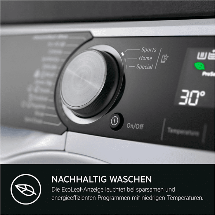 AEG LR7A70690, Frontlader-Waschmaschine, A, Fassungsvermögen 9 kg, Standgerät, Breite 60 cm – Bild 3