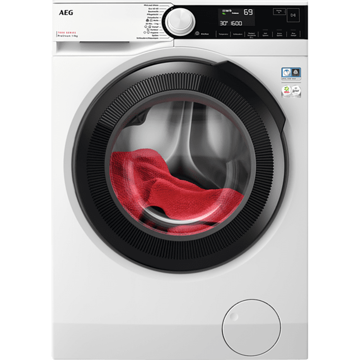 AEG LR7A70690, Frontlader-Waschmaschine, A, Fassungsvermögen 9 kg, Standgerät, Breite 60 cm